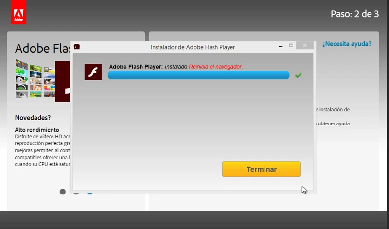 Adobe Flash Player — skærmbillede 1